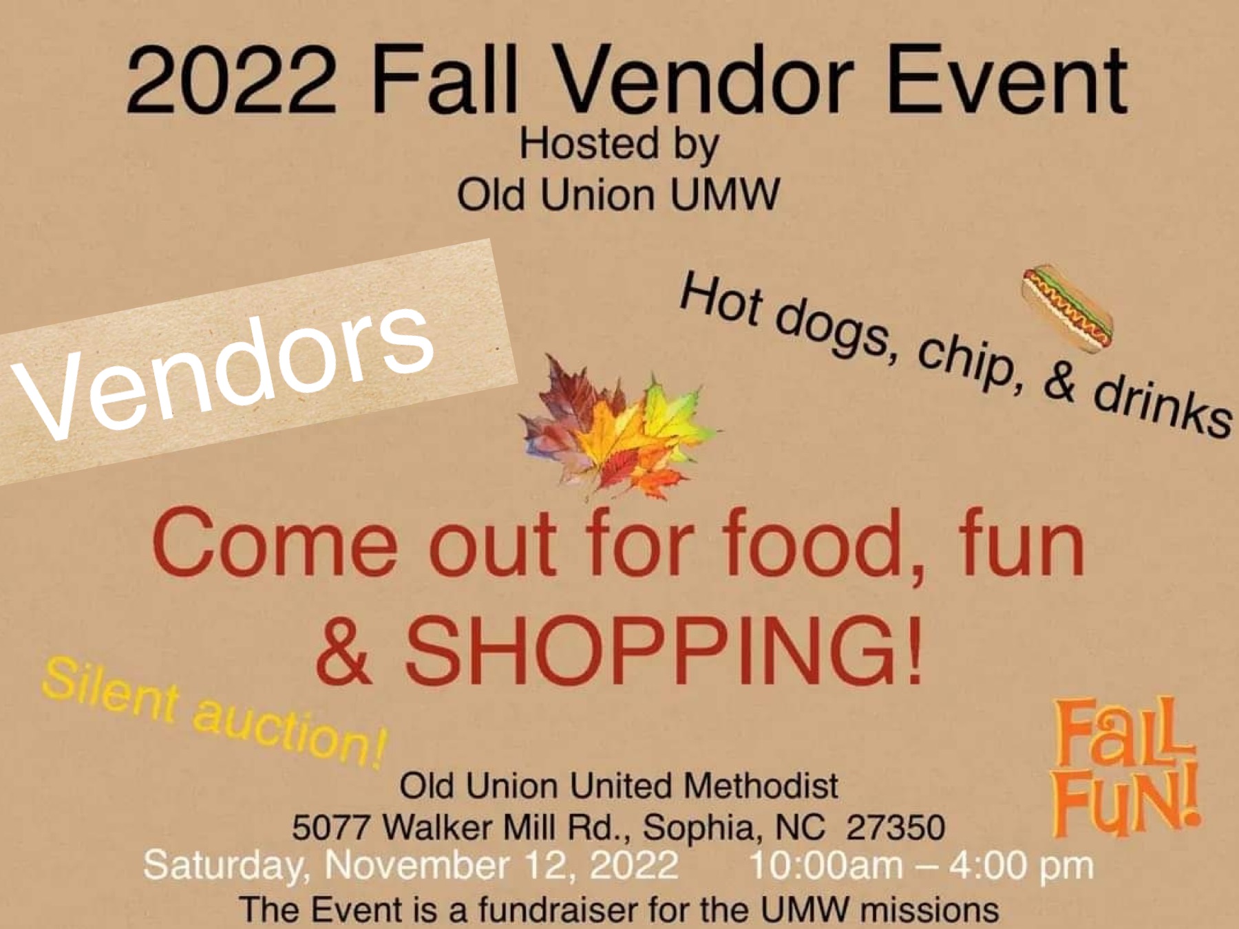 UMW Fall Event Old Union United Methodist Church